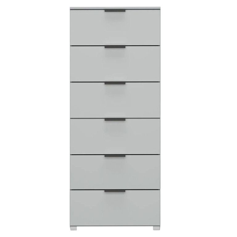 Skat Meridian Chest - 6 Drawer - Tall - Silk Grey