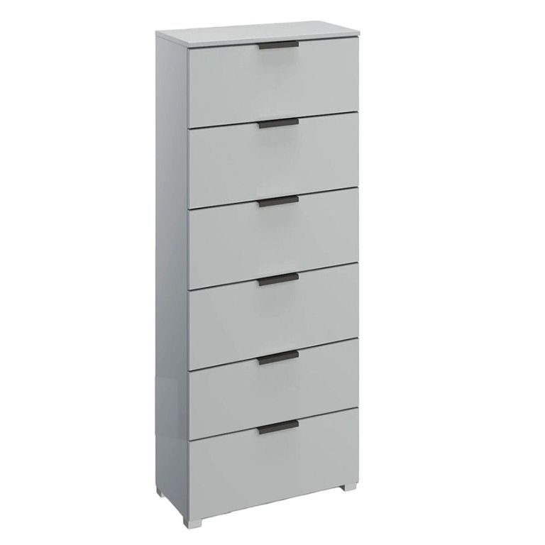 Skat Meridian Chest - 6 Drawer - Tall - Silk Grey