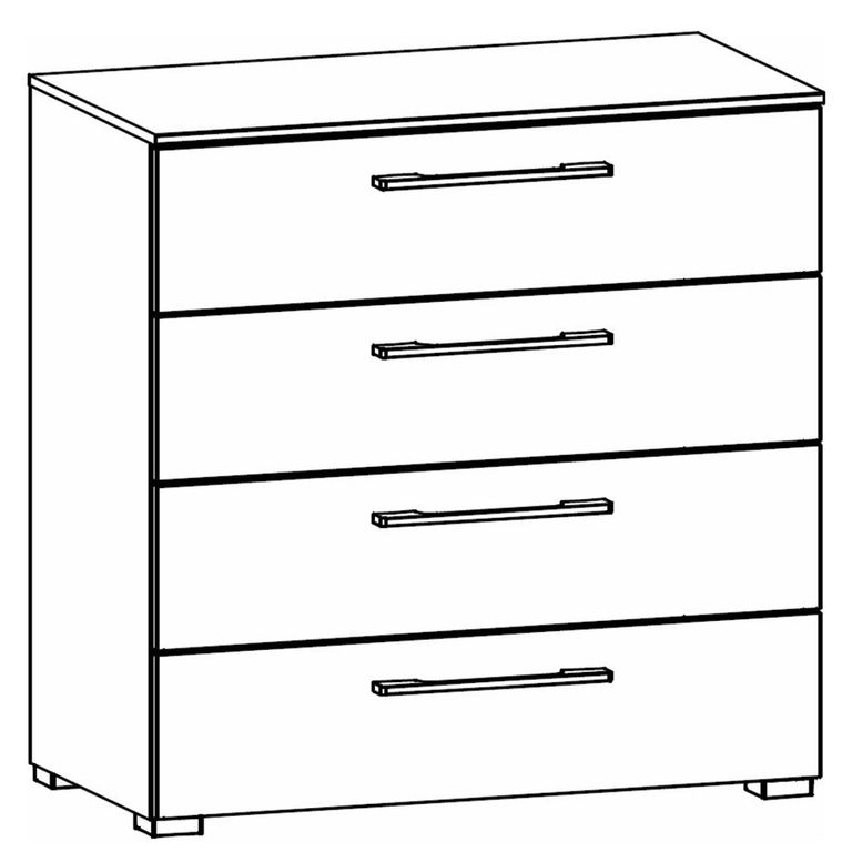 Rauch Skat Shine 4 Drawer Chest - Silk Grey