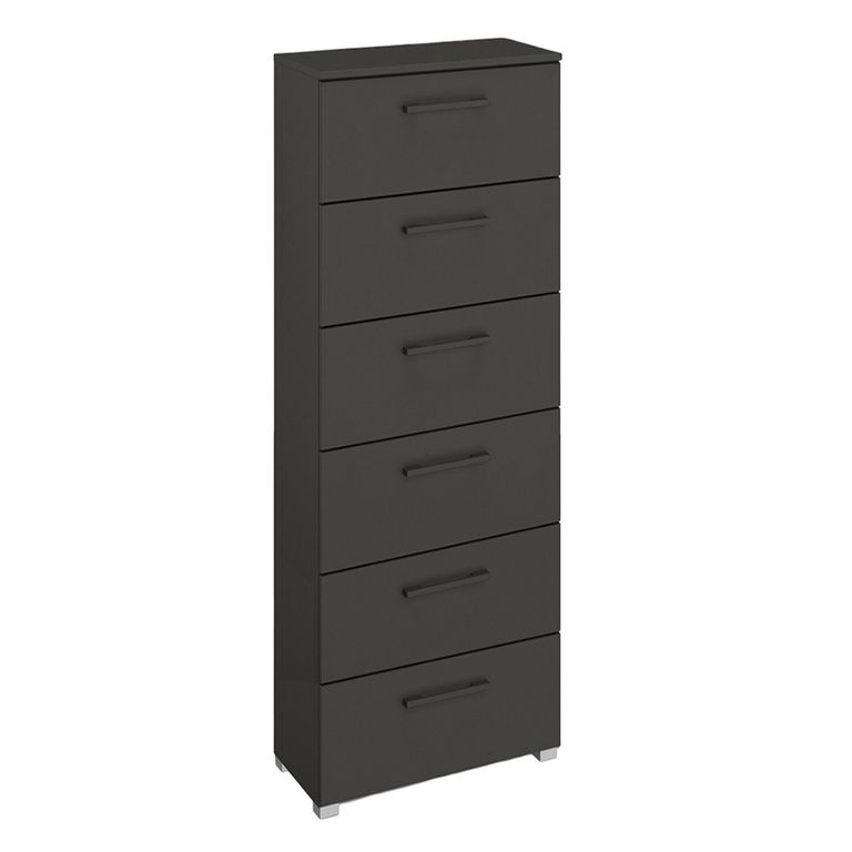 Rauch Skat Shine 6 Drawer Tall Chest - Graphite
