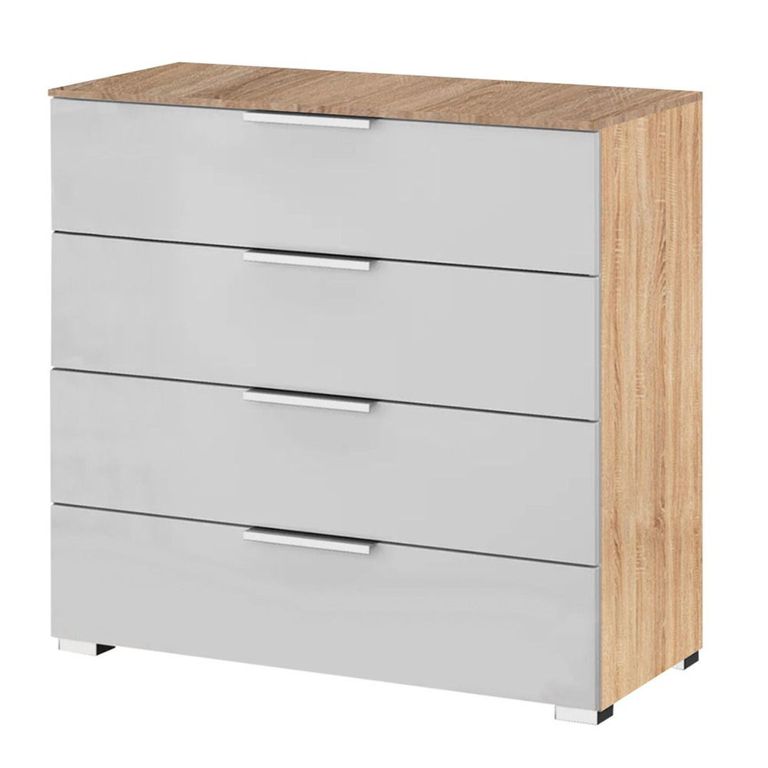 Rauch Texas 4 Drawer Chest - Sonoma Oak and Alpine White