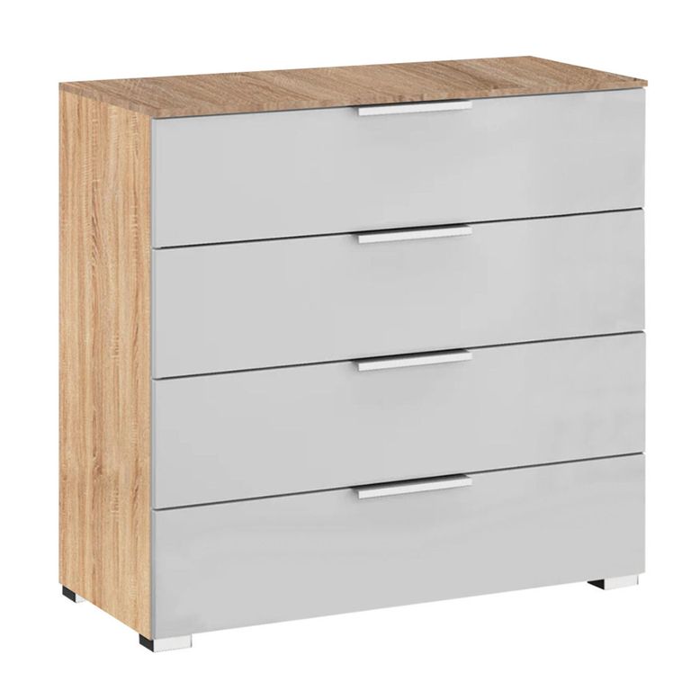 Rauch Texas 4 Drawer Chest - Sonoma Oak and Alpine White