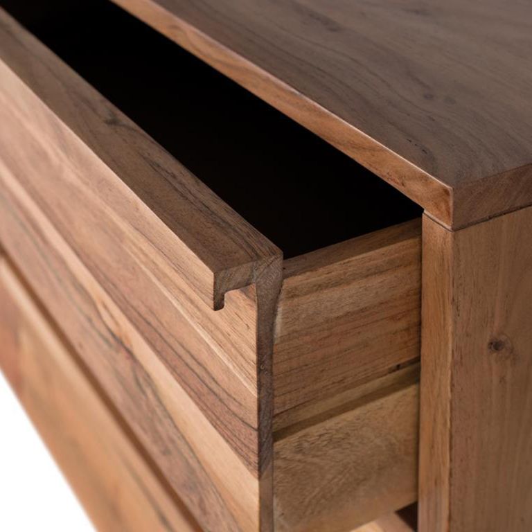 Ronceverte Chest - Acacia Wood - 6 Drawer - Wide