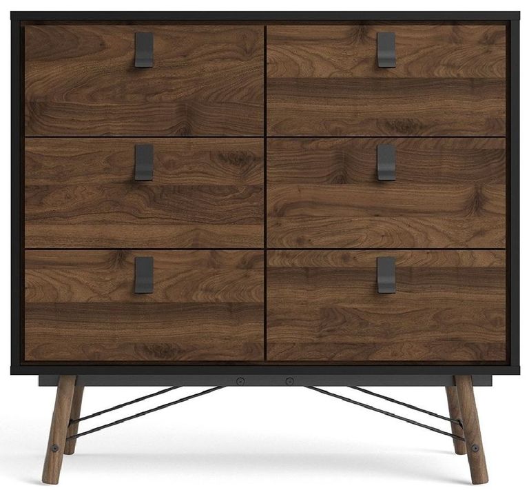 Ry Black 6 Drawer Chest