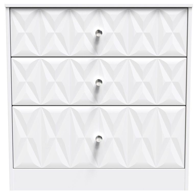 San Jose White 3 Drawer Deep Chest