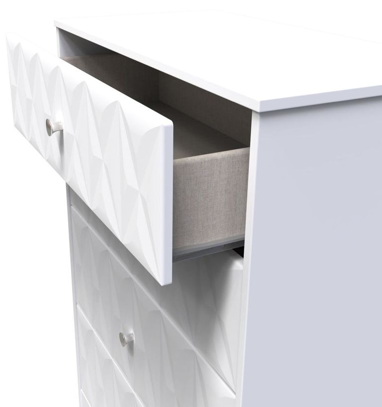 San Jose White 4 Drawer Deep Chest