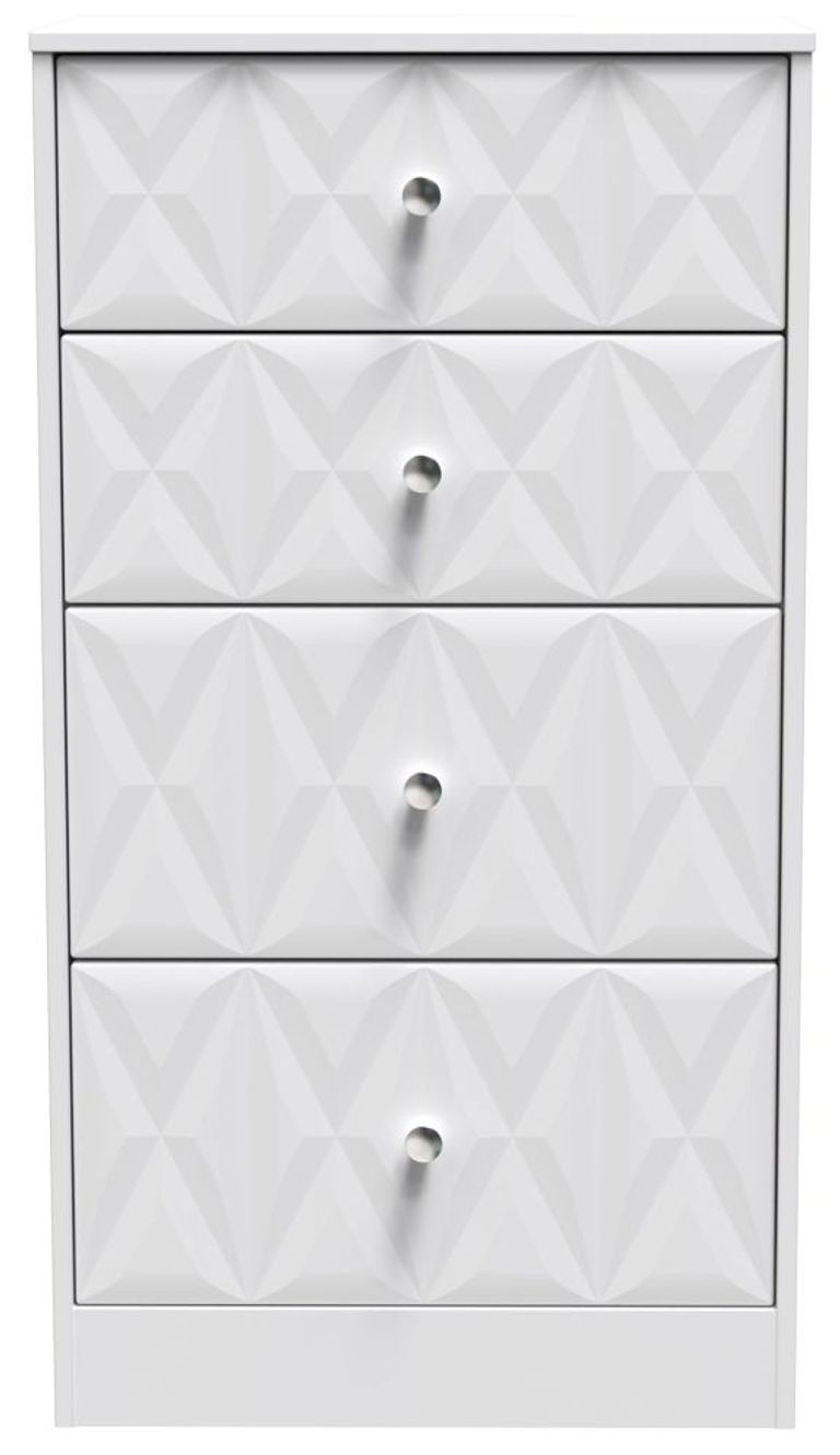 San Jose White 4 Drawer Deep Midi Chest
