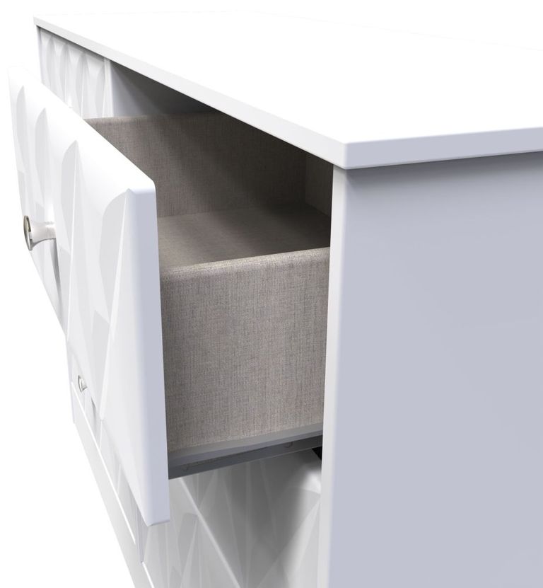 San Jose White 6 Drawer Midi Chest