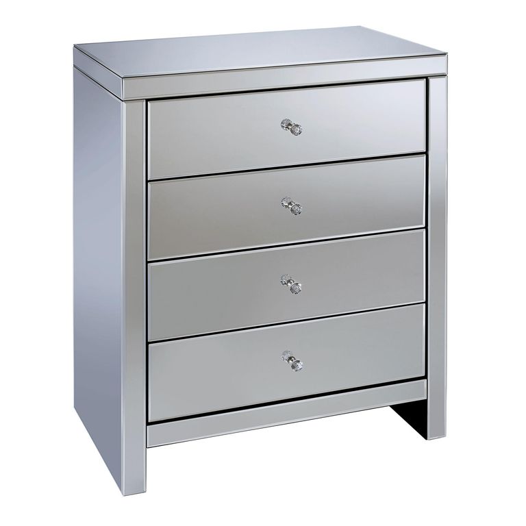 Seville Chest - 4 Drawer - Mirrored