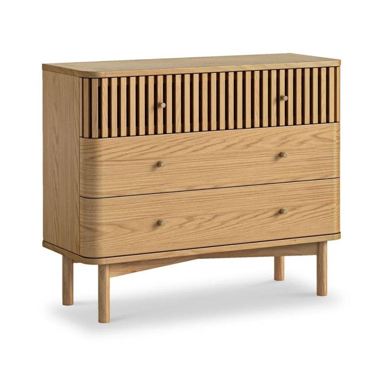 Soho Chest - 3 Drawer - Slatted - Oak