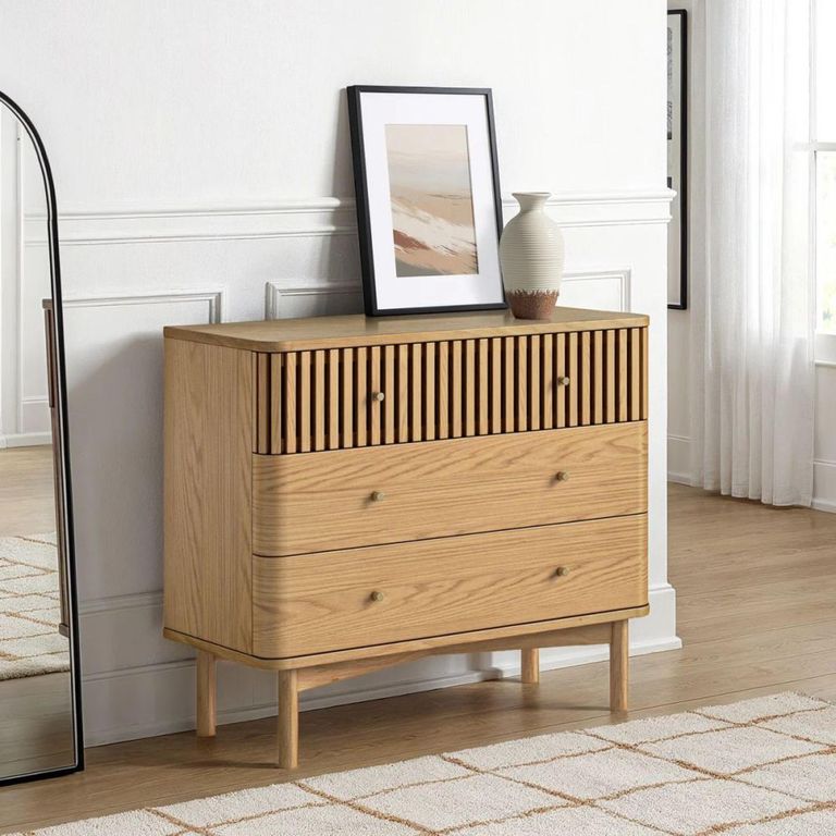 Soho Chest - 3 Drawer - Slatted - Oak