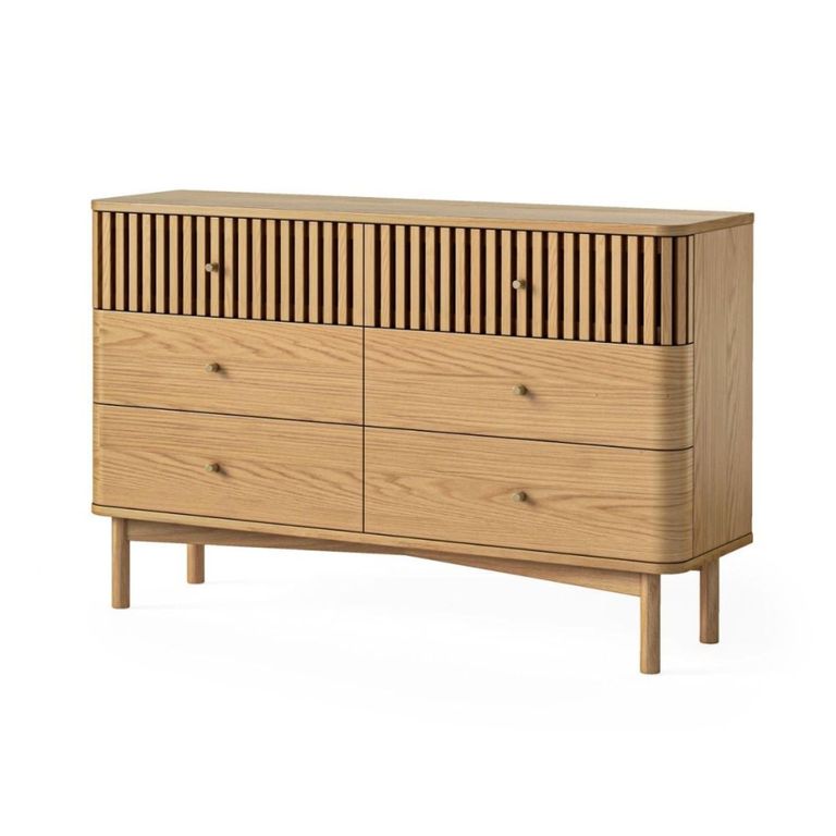 Soho Chest - 6 Drawer - Slatted - Oak