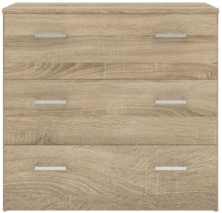 Space Oak Effect 3 Drawer Small Chest