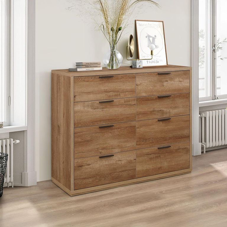 Stockwell Chest - 8 Drawer - Rustic Oak