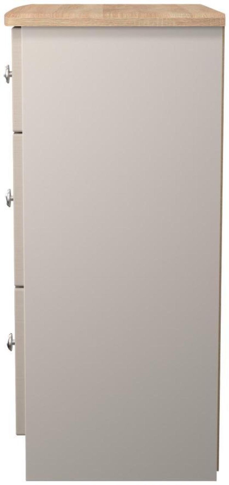 Sussex Cashmere and Oak Effect 3 Drawer Deep Chest