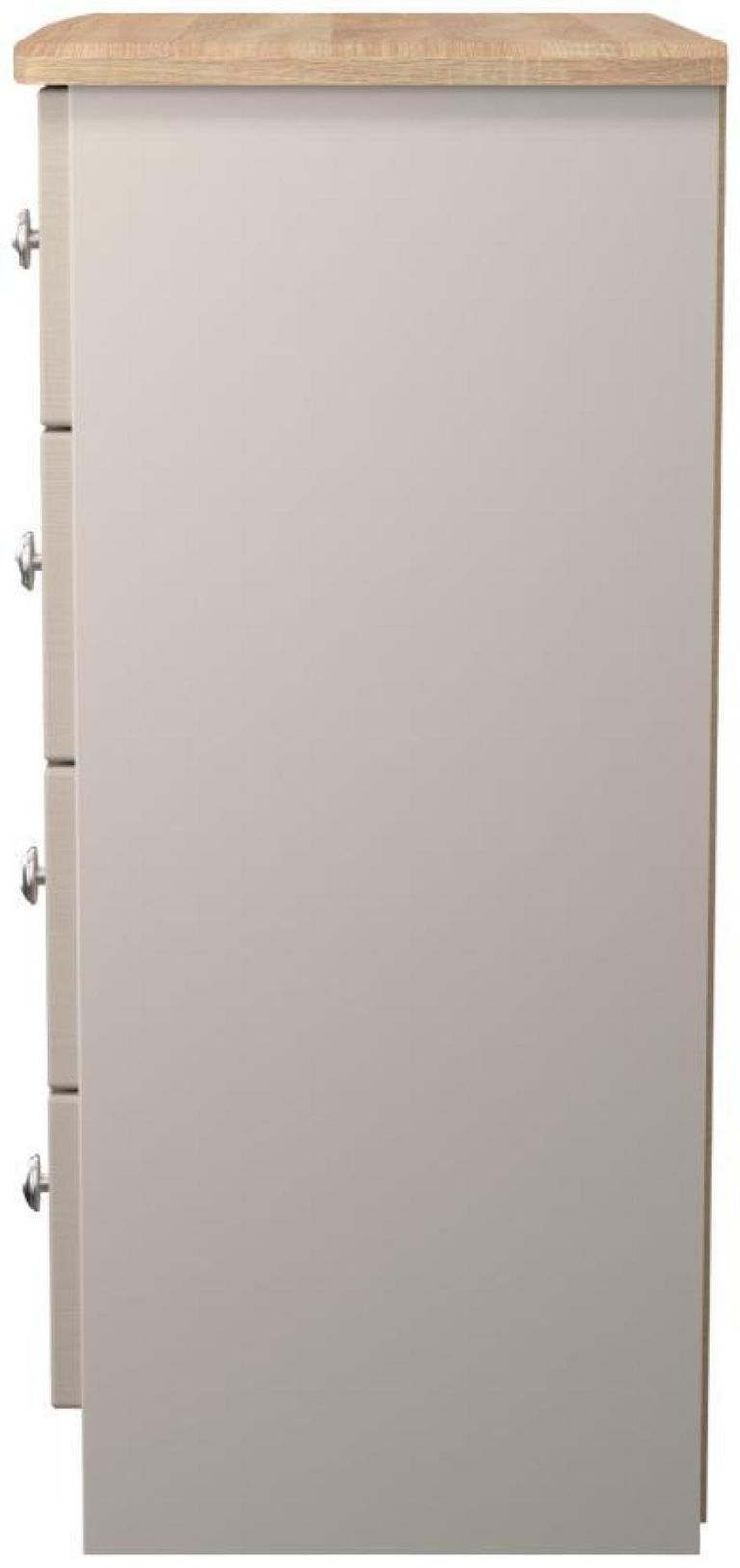 Sussex Cashmere and Oak Effect 4 Drawer Chest