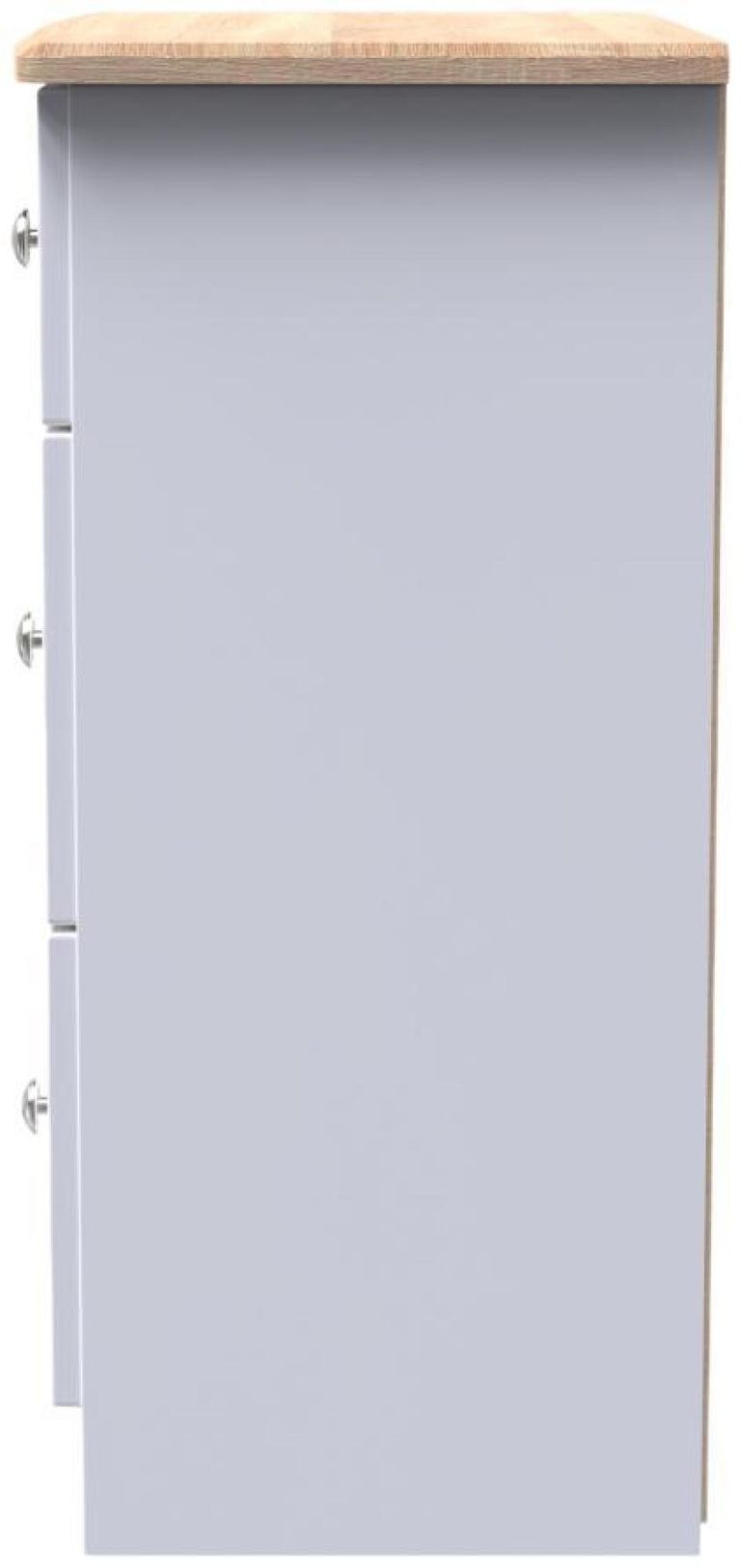 Sussex White and Oak Effect 3 Drawer Deep Chest