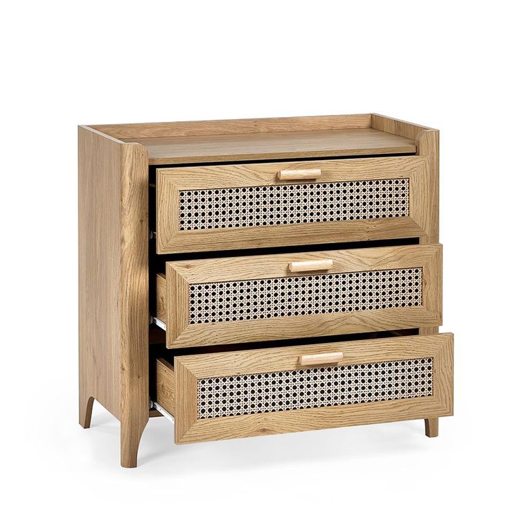 Sydney Chest of Drawers - 3 Drawer - Small - Faux Rattan