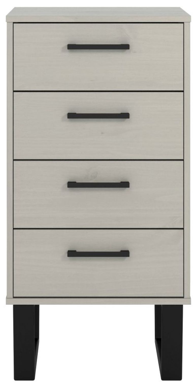 Texas Grey 4 Drawer Narrow Chest