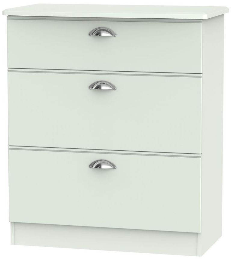 Victoria Grey 3 Drawer Deep Chest