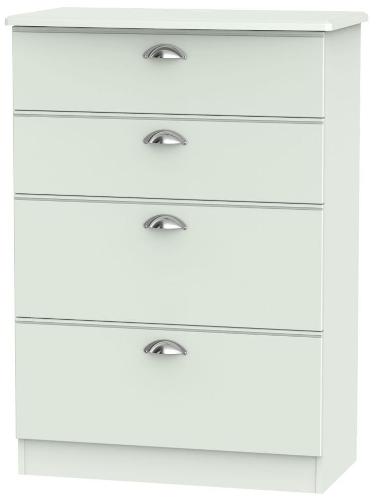 Victoria Grey 4 Drawer Deep Chest