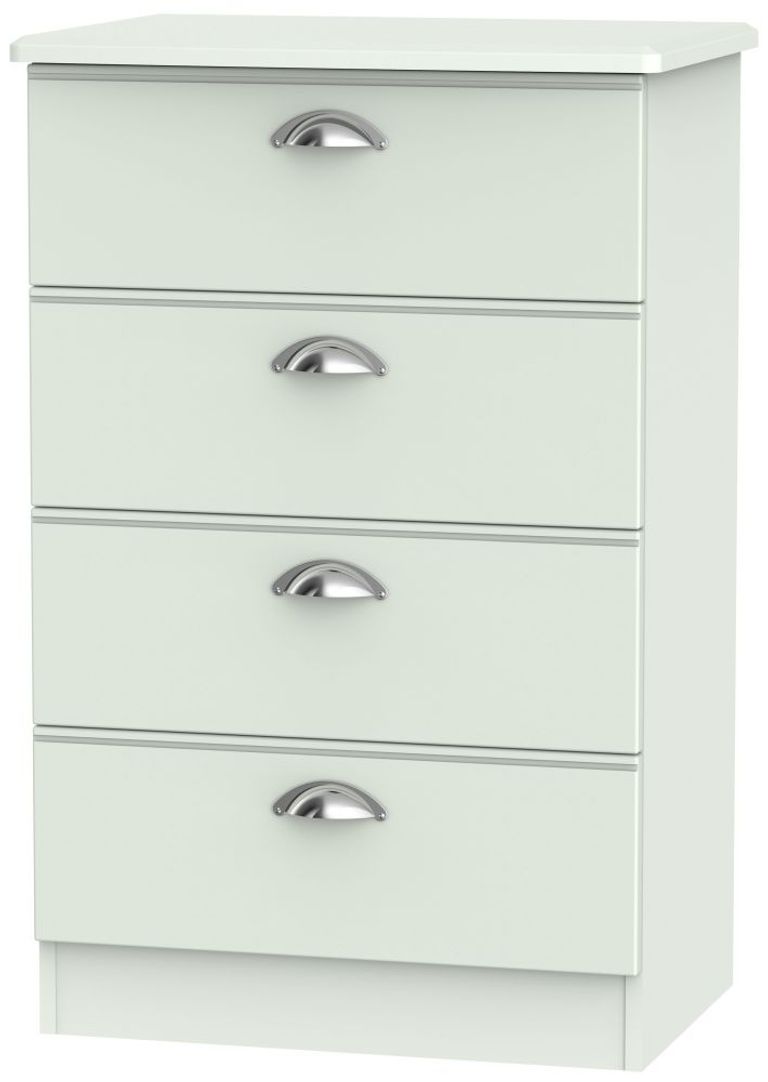 Victoria Grey 4 Drawer Midi Chest