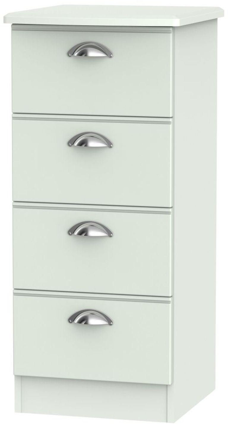 Victoria Grey 4 Drawer Narrow Chest