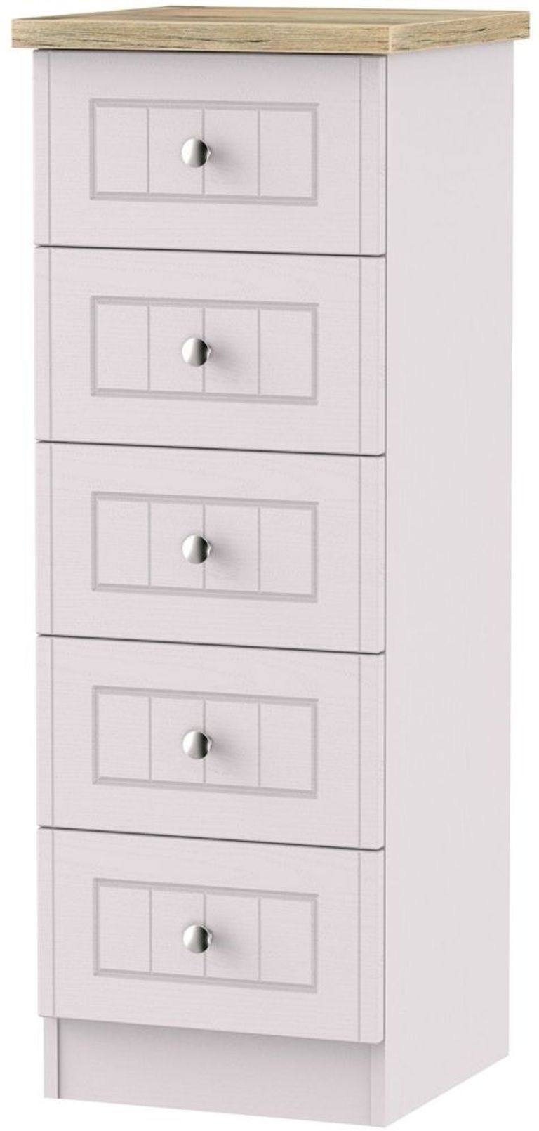 Vienna Cashmere 5 Drawer Narrow Chest