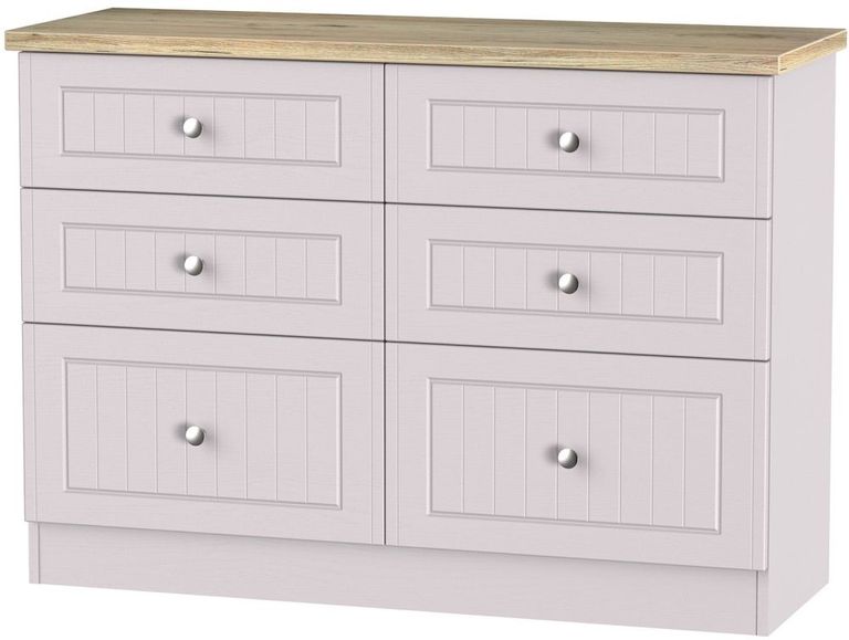 Vienna Cashmere 6 Drawer Midi Chest