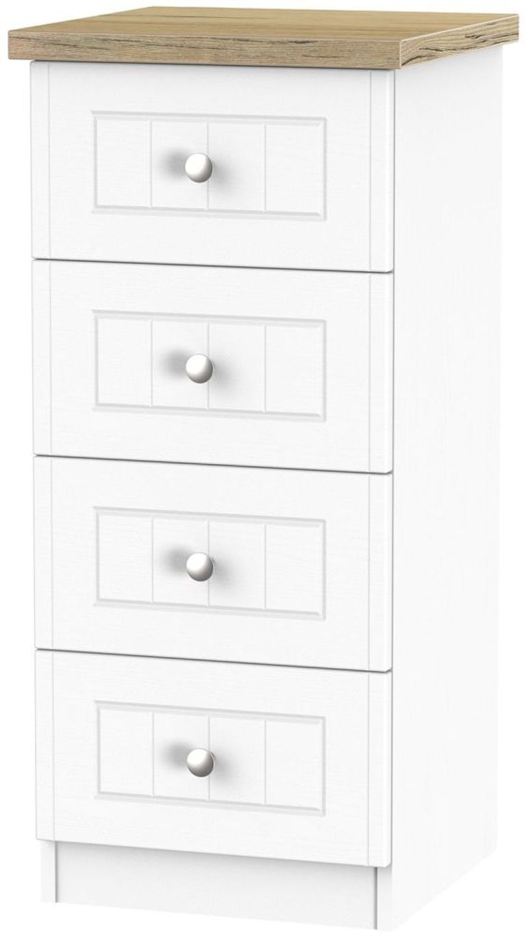 Vienna Porcelain 4 Drawer Narrow Chest