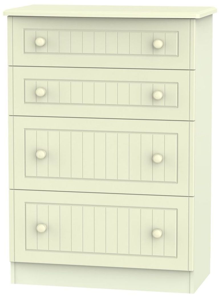 Warwick Cream 4 Drawer Deep Chest