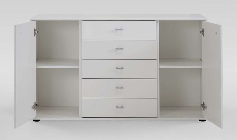 Tokio Combination Dresser - 2 Door - 5 Drawer - Alpine White