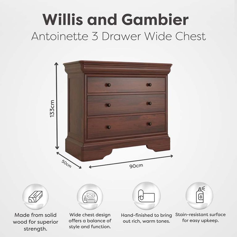 Antoinette Chest - 3 Drawer - Cherrywood