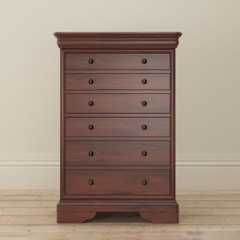 Antoinette Tall Chest - 6 Drawer - Cherrywood