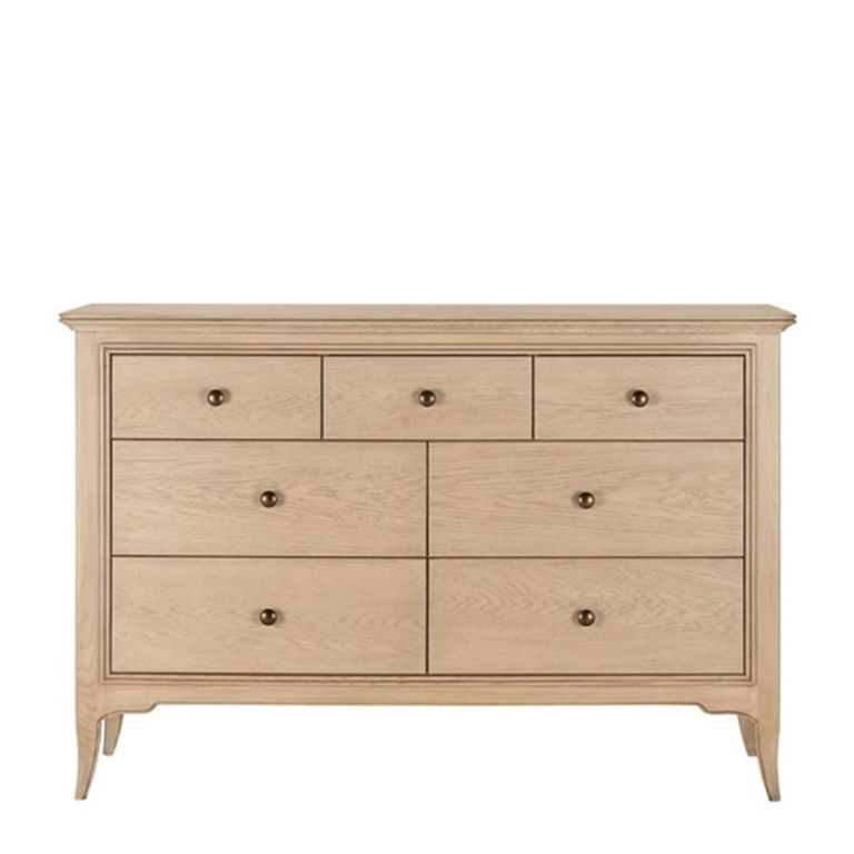 Toulon Wide Chest - 3+4 Drawer - Oak