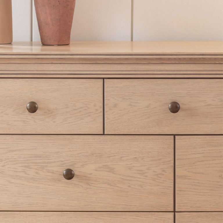 Toulon Wide Chest - 3+4 Drawer - Oak