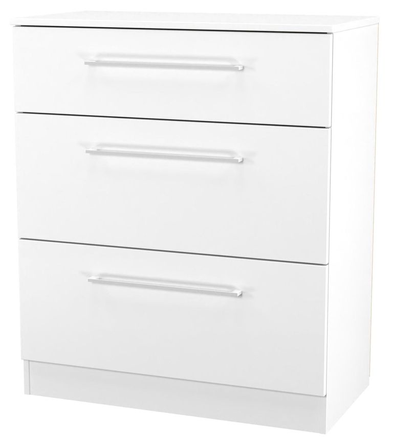 Worcester White 3 Drawer Deep Chest