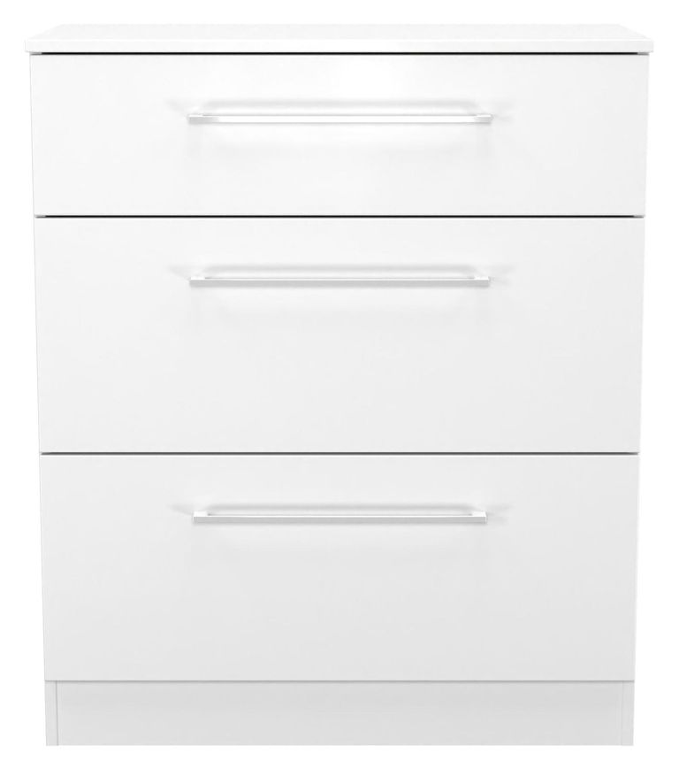 Worcester White 3 Drawer Deep Chest