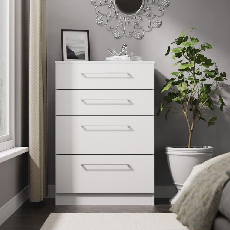 Worcester White 4 Drawer Deep Chest