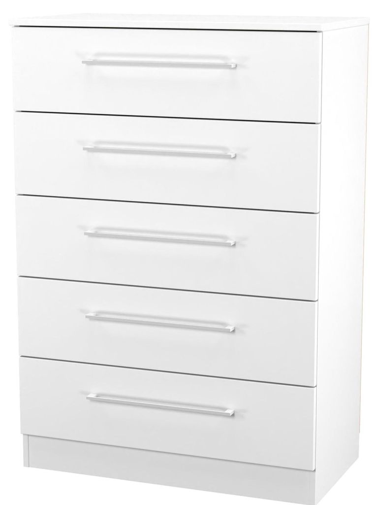 Worcester White 5 Drawer Chest