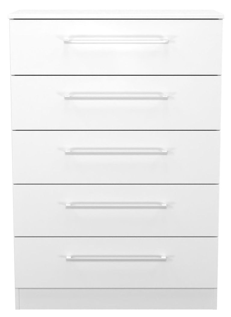 Worcester White 5 Drawer Chest