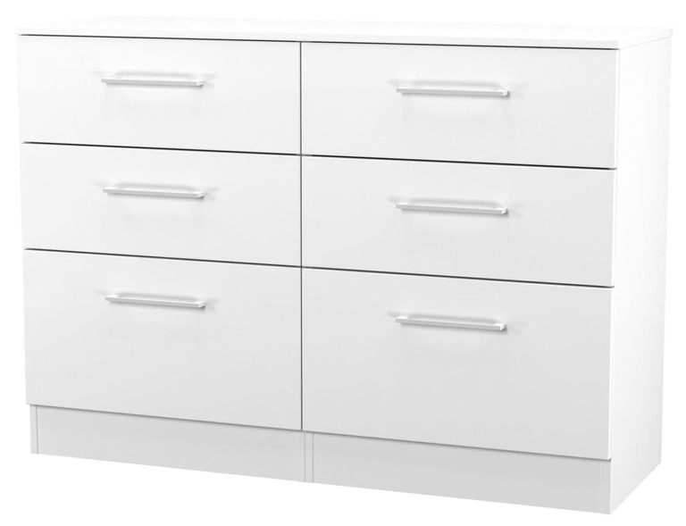 Worcester White 6 Drawer Midi Chest