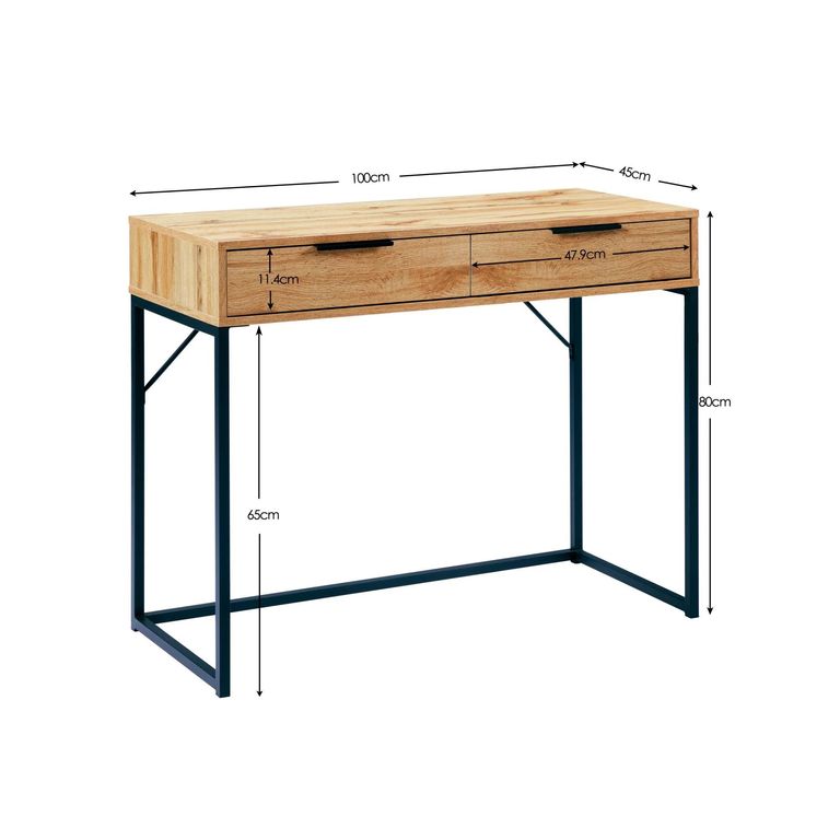 Bali Oak Dressing Table - 2 Drawer