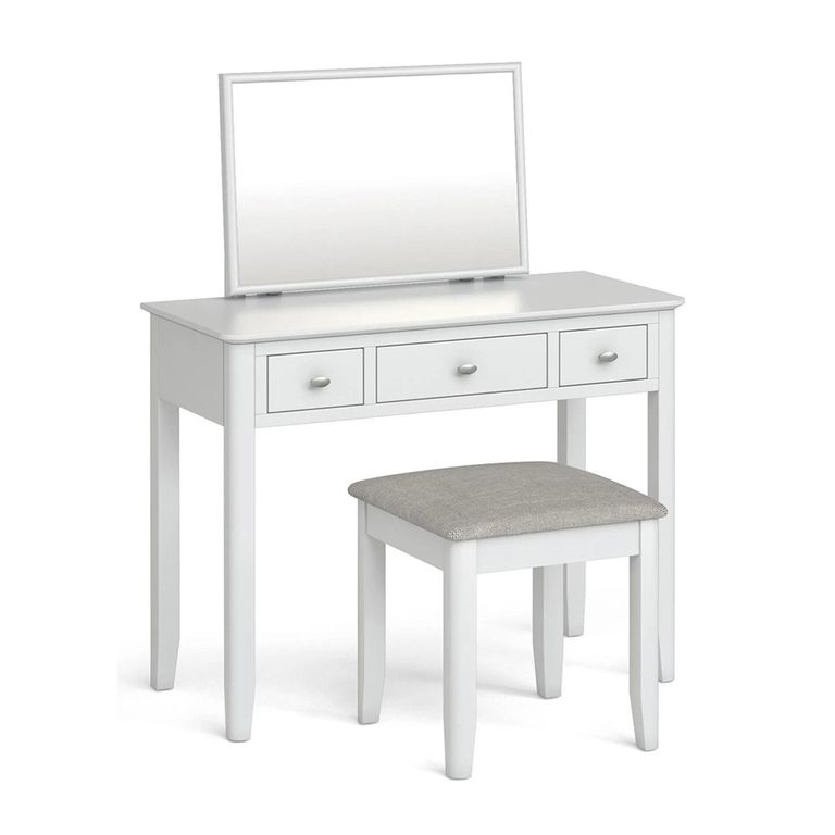 Hampstead Dressing Table Set - 3 Drawer - White