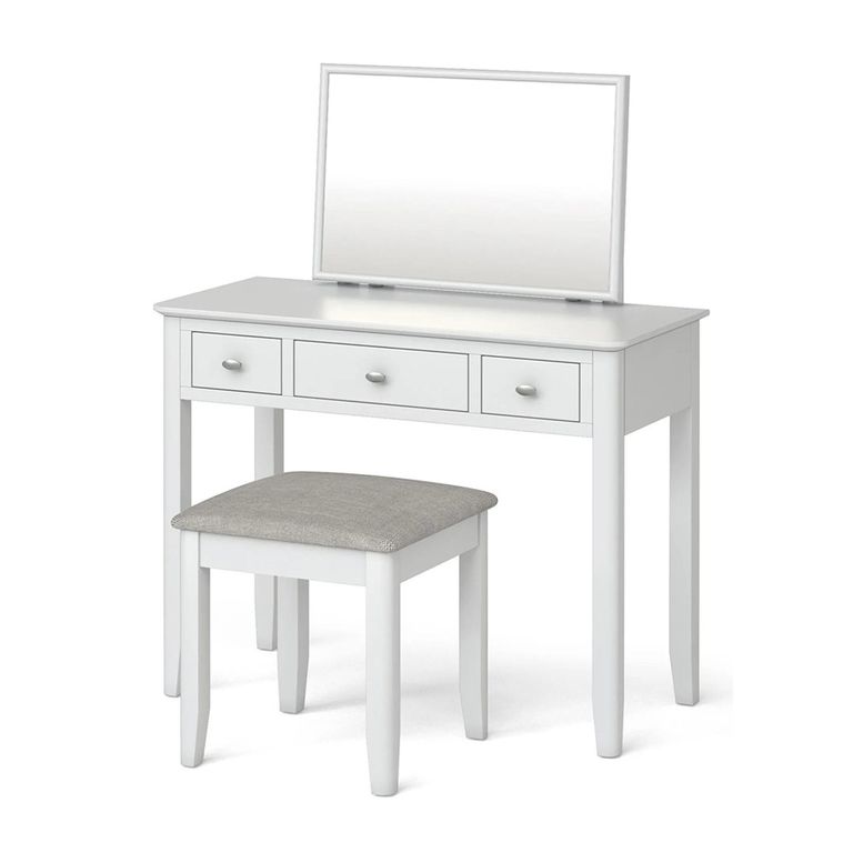 Hampstead Dressing Table Set - 3 Drawer - White