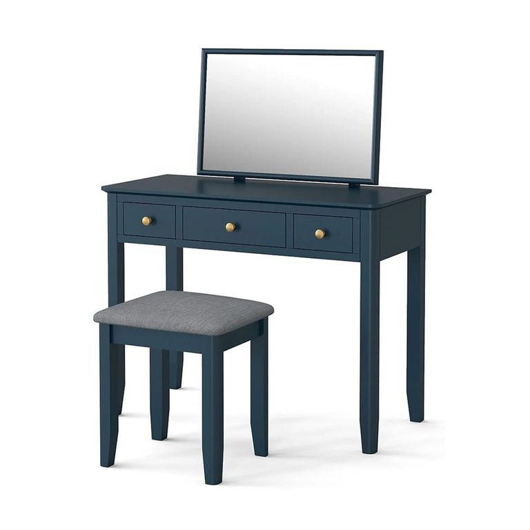 Harrogate Dressing Table Set - 3 Drawer - Blue