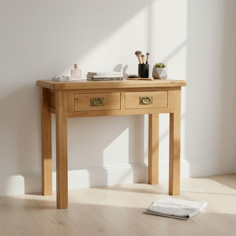 Salisbury Premium Dressing Table - 2 Drawer - Oak