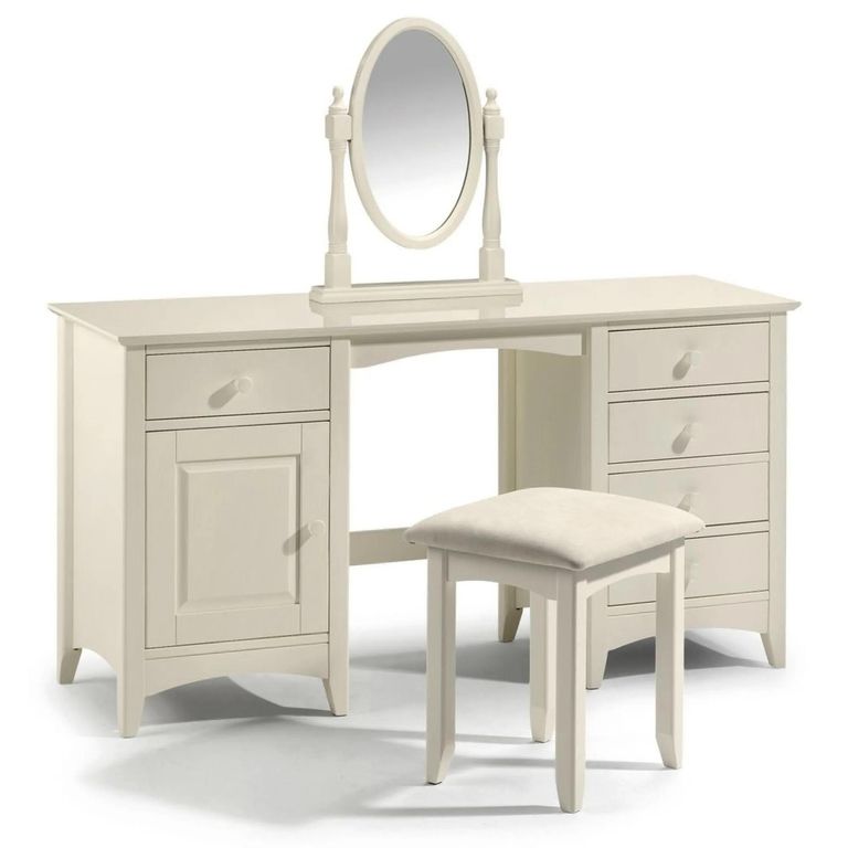 Cameo Double Dressing Table - White