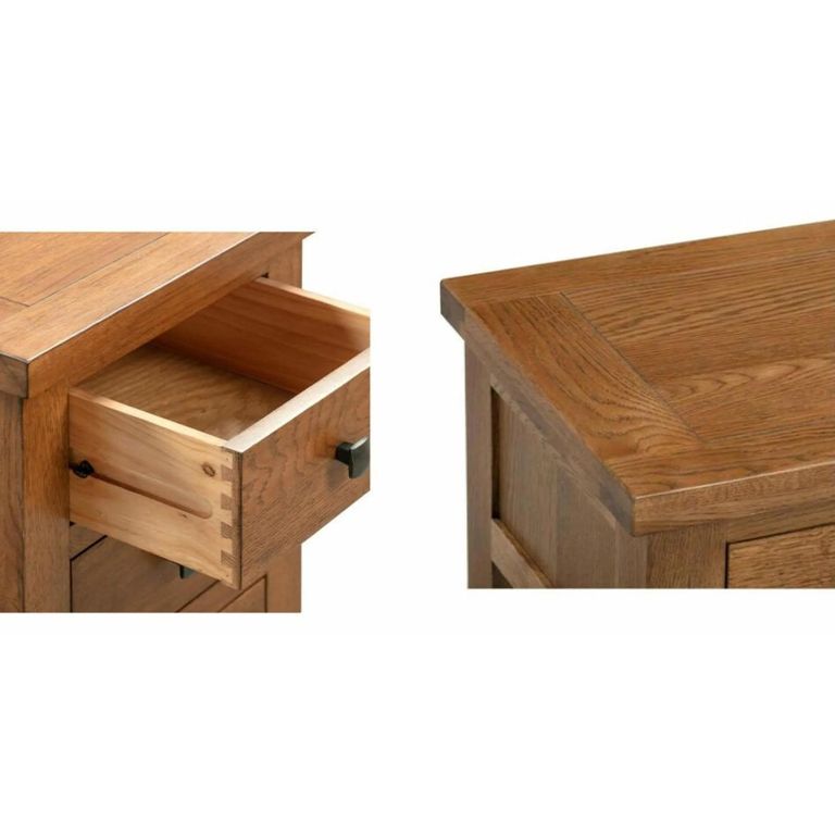 Original Dressing Table Set - 3 Drawer Single - Rustic Oak