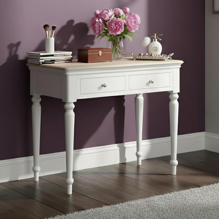 Cromwell Dressing Table - 2 Drawer - Grey Painted